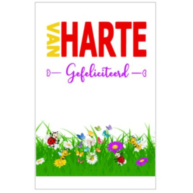 Gefeliciteerd vlinder - kaart